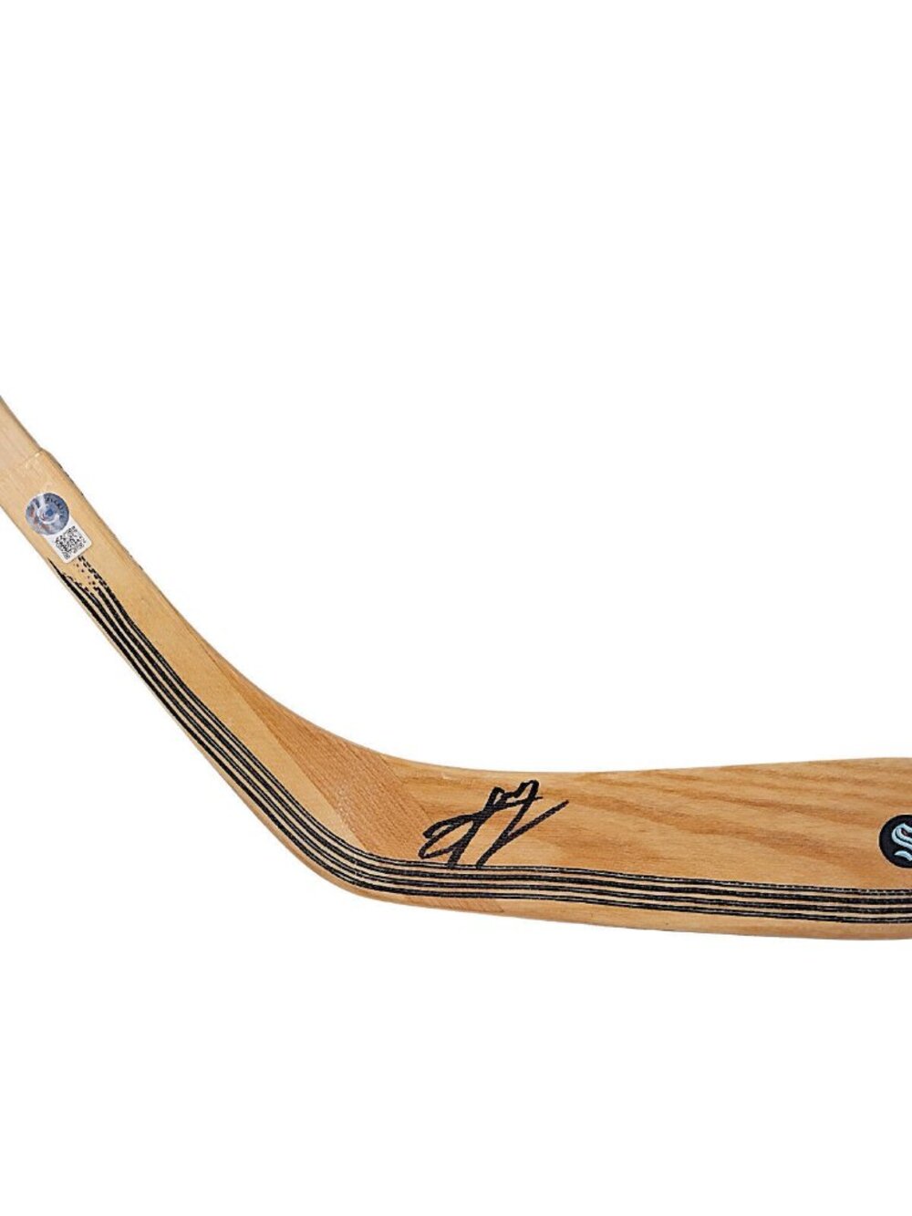 Jeremy Lauzon Signed Seattle Kraken Ice Hockey Stick Blade Beckett BAS Autograph
